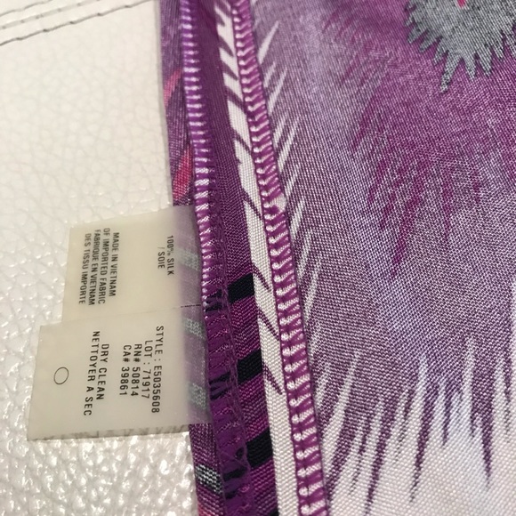 Elie Tahari purple palm print silk 'Melanie' dress - Picture 10 of 10